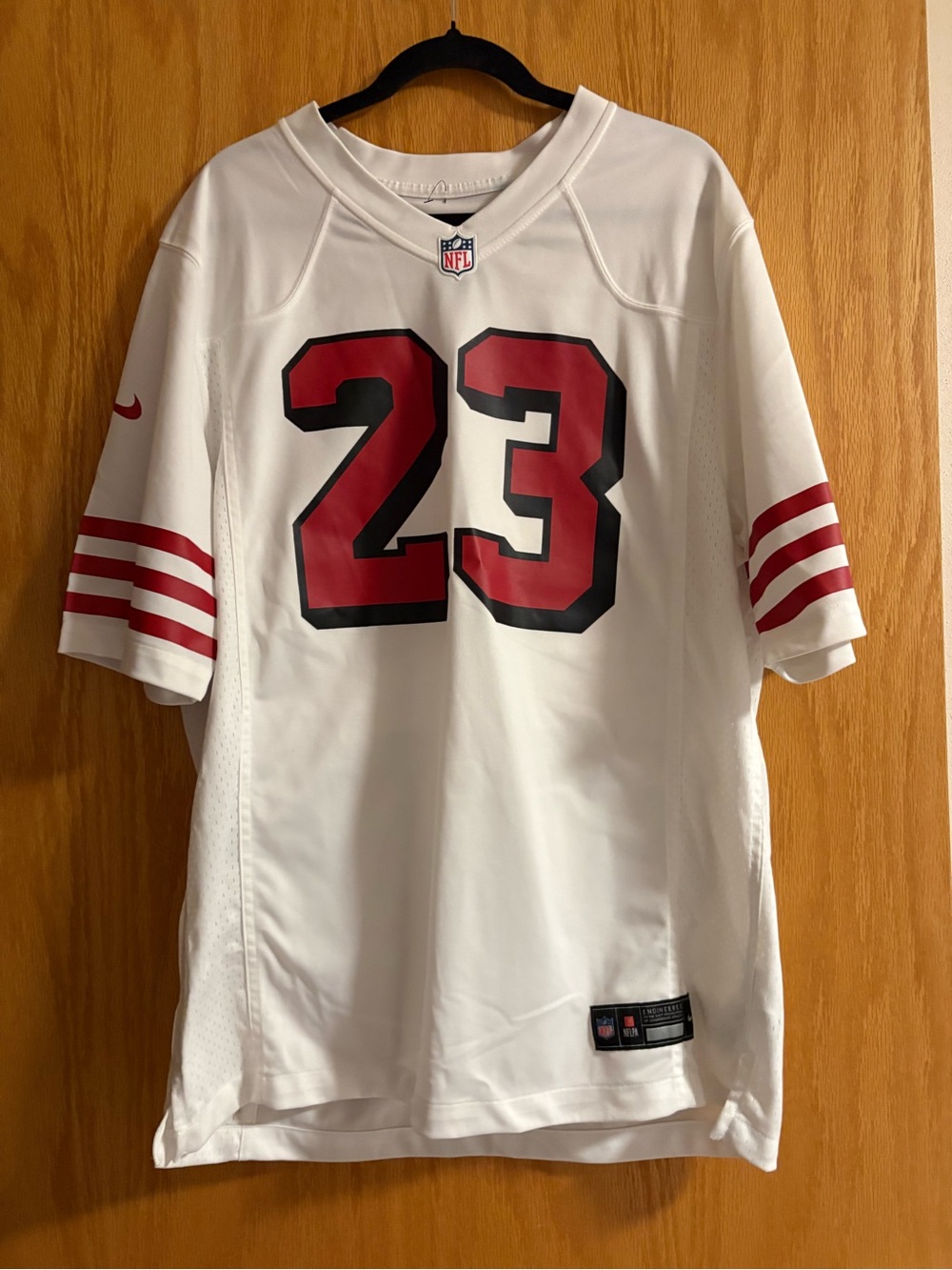 NFL White Jersey with Red #23 San Francisco NWOT